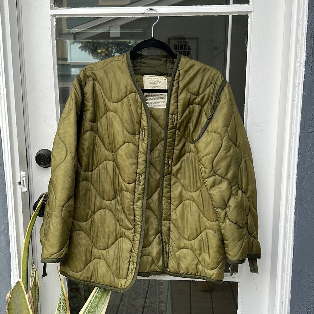 Vintage AUTHENTIC Quilted Green Army Liner/Jacket